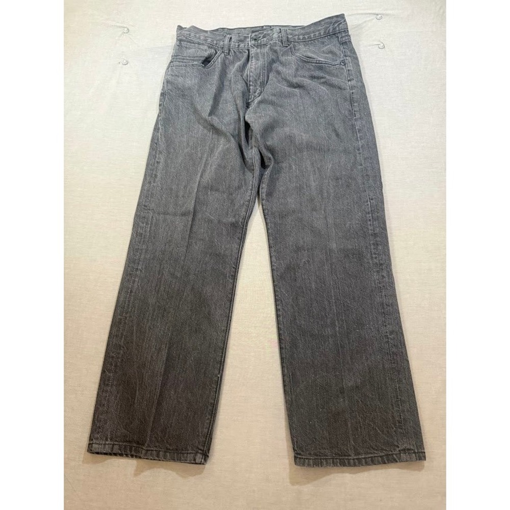 Sean John Mens Black Denim Jeans 36x30 Straight Cotton Hiphop Y2K